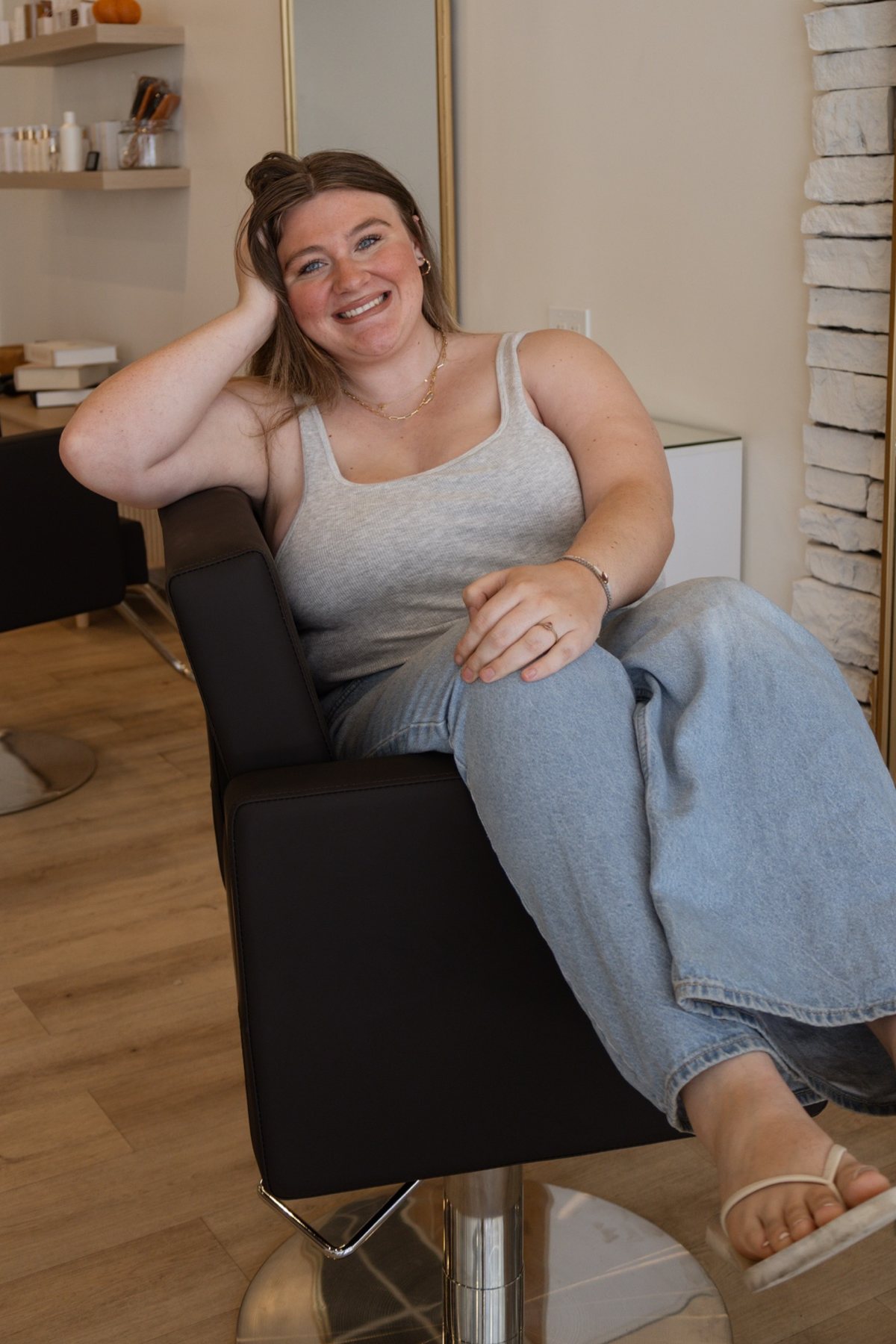 Addie Schroeder, independent hairstylist at Or&eacute;a Salon